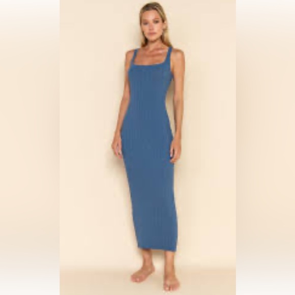 Elce Swim Blue Ribbed Dress - Picture 2 of 5